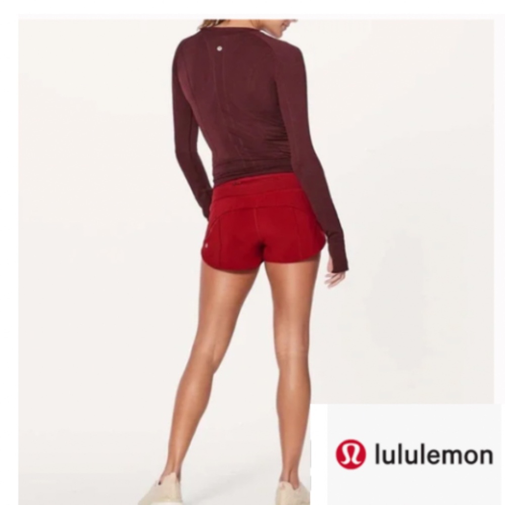 Lululemon Speed Up Short 2.5"Scarlet Red